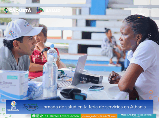 Jornada de Salud en la Feria de Servicios en el municipio de Albania.