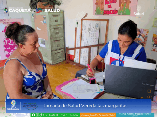Jornada de salud en la vereda Las Margaritas Albania.