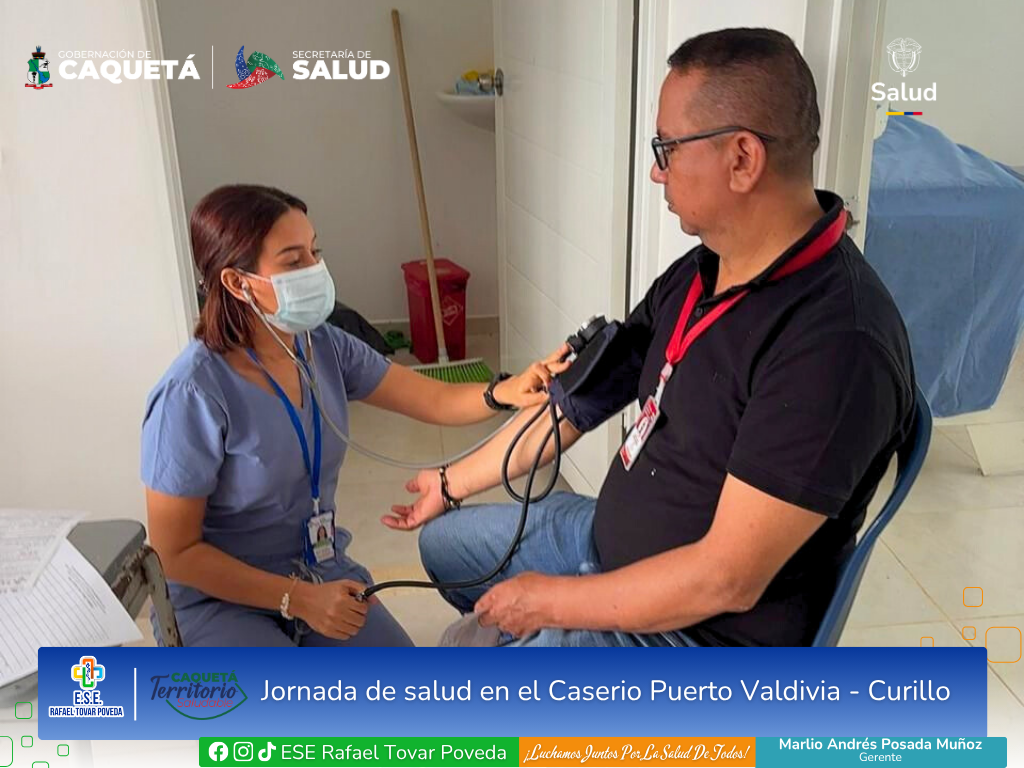 Jornada de salud Caserío Puerto Valdivia, en el municipio de Curillo Caquetá.